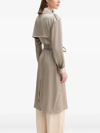 Marciano Belted Notched-lapels Trench In Neutral