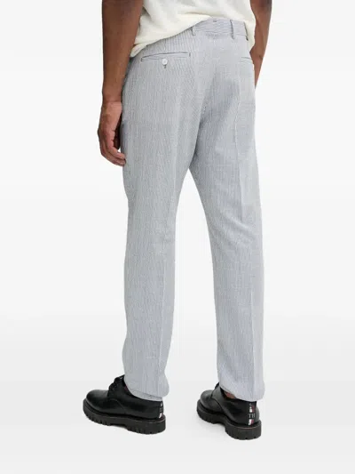 Marciano Striped-pattern Pressed Crease Trousers In Gray