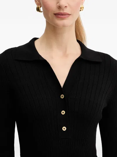 Marciano Long-sleeve Belted Midi Dress In Black