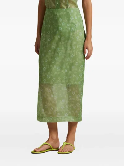 Polo Ralph Lauren Printed Collared Shirt In Green