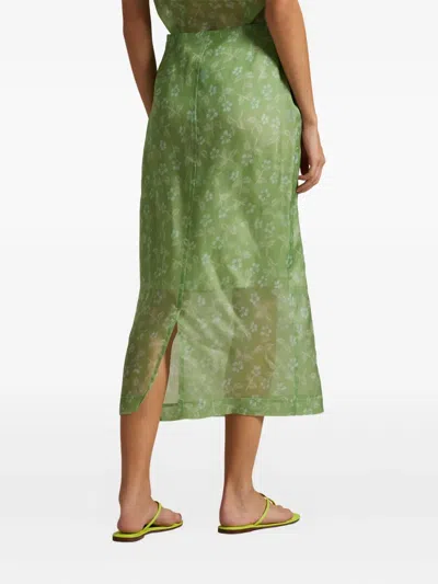 Polo Ralph Lauren Printed Collared Shirt In Green