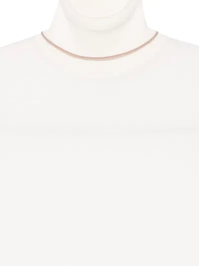 Eleventy Turtleneck Sleeveless Top In Neutral