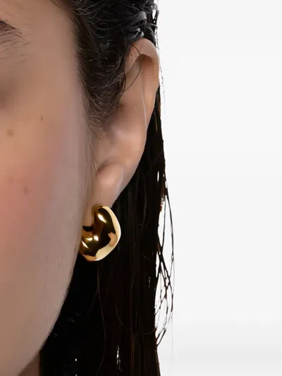 Maria Black Small Saddle Earring In Brown