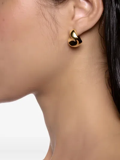 Maria Black Small Saddle Earring In Brown