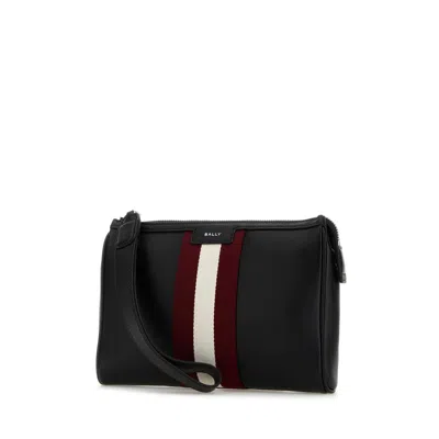 Bally Code Pouch In Black Nylon In Black