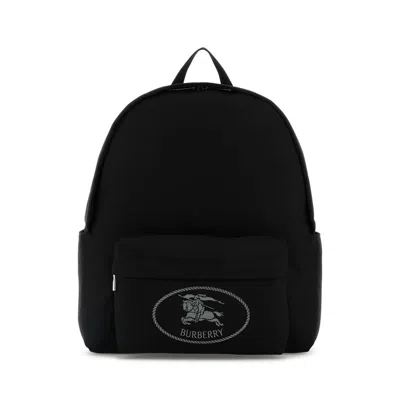 Burberry Black Backpack With Spacious Design And Padded Straps