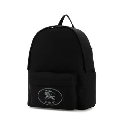 Burberry Black Backpack With Spacious Design And Padded Straps