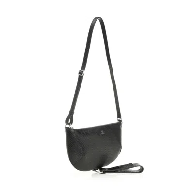 Courrèges Courreges Women Holy Eclipse Leather Shoulder Bag In Black