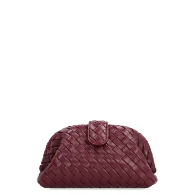 Bottega Veneta Teen Lauren 1980 Clutch In Red