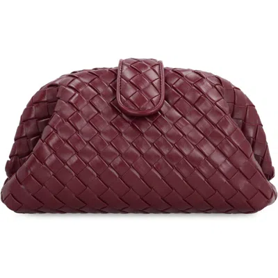 Bottega Veneta Teen Lauren 1980 Clutch In Red