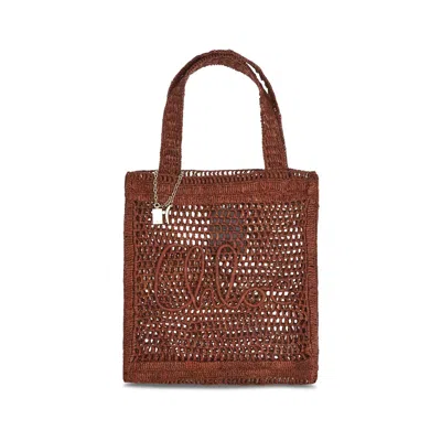Chloé Chloe Summer Banana Tote Bag In Brown