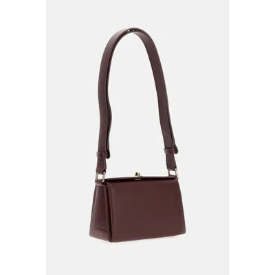 Plan C Burgundy Smooth Grain Calfskin Mini Shoulder Bag In Burgundy