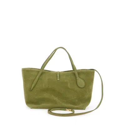 Little Liffner Petite Penne Green Handbag With Side Pocket In Leather In Green