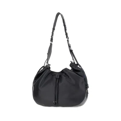 Isabel Marant Black Leather Hobo Bolton Shoulder Bag