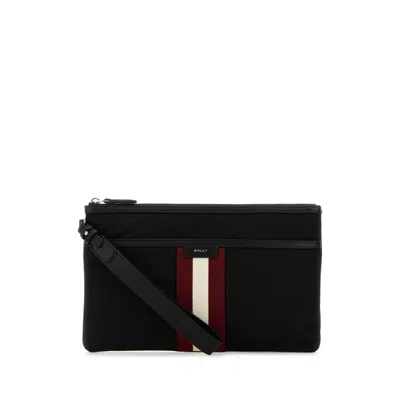 Bally Code Clutch Bag In Black