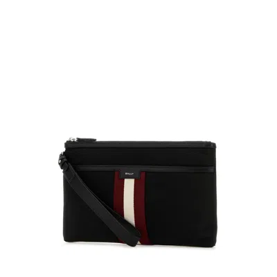 Bally Code Clutch Bag In Black