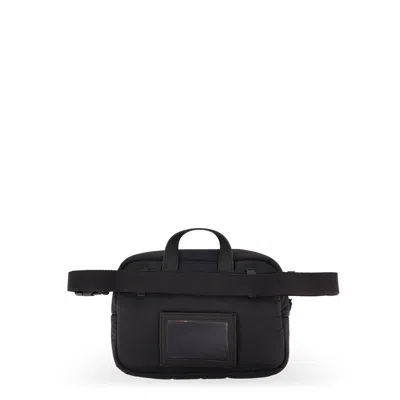 Moncler Grenoble Nylon Belt Bag With Embossed Logo In Black