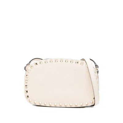 Valentino Garavani Mini Rockstud Shoulder Bag In Neutral