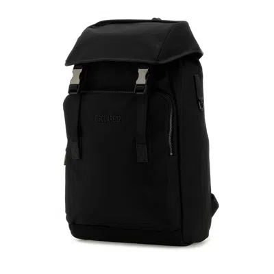 Dsquared2 Dsquared Black Nylon Urban Backpack In Black