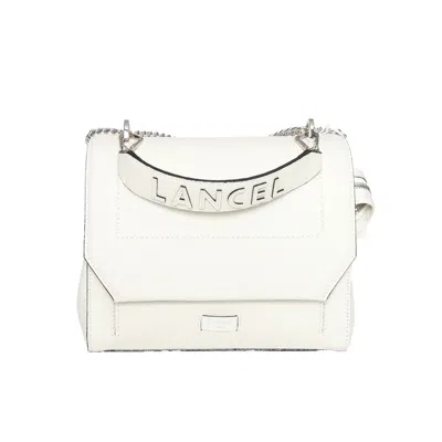 Lancel M Flap Bag In White