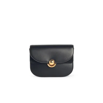 Furla Sfera Black Leather Crossbody Bag In Black