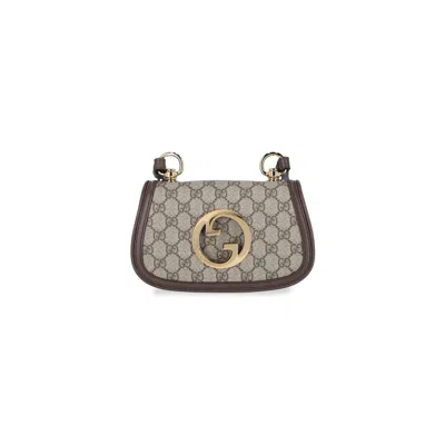 Gucci Neutral Blondie Mini Shoulder Bag In Brown