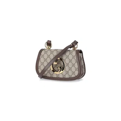 Gucci Neutral Blondie Mini Shoulder Bag In Brown