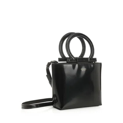 Ferragamo Mini Gancini Handbag In Black