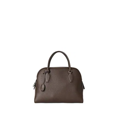 The Row Womens India 12.00 Leather Top-handle Bag Deep Brown Ans In Brown