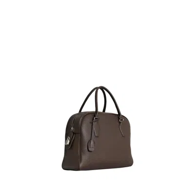 The Row Womens India 12.00 Leather Top-handle Bag Deep Brown Ans In Brown