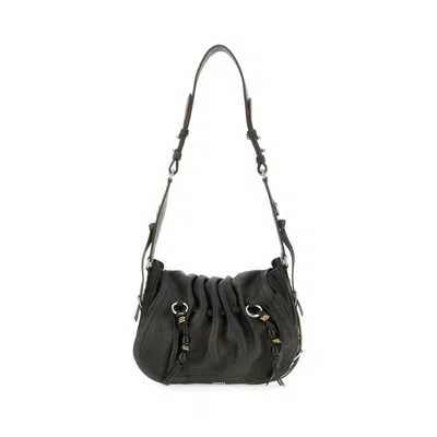 Isabel Marant Dark Brown Leather Shoulder Bag In Brown