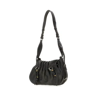 Isabel Marant Dark Brown Leather Shoulder Bag In Brown