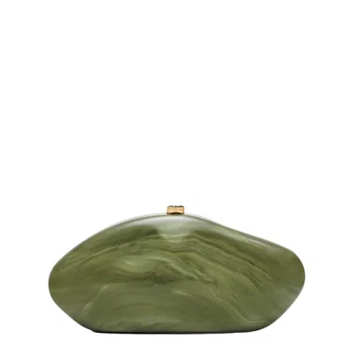 Cult Gaia The Caldera Clutch Bag In Green