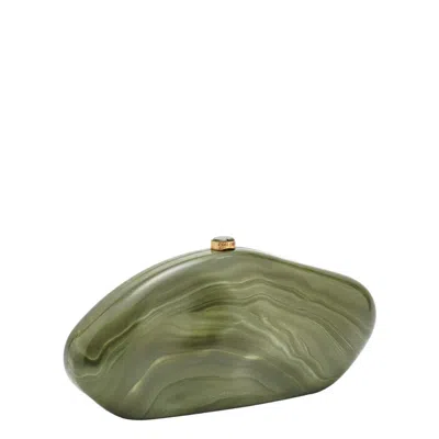 Cult Gaia The Caldera Clutch Bag In Green