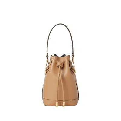 Fendi Cappuccino Calf Leather In Brown