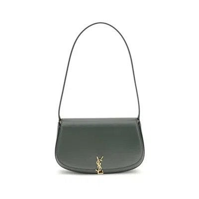 Saint Laurent Voltaire Mini Shoulder Bag In Green