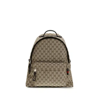 Gucci Gg Fabric Backpack In Brown