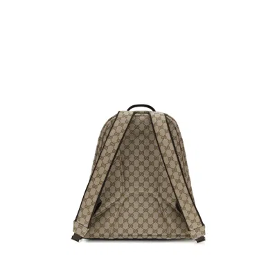 Gucci Gg Fabric Backpack In Brown