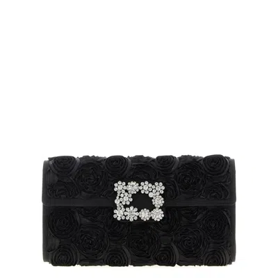 Roger Vivier Efflorescence Clutch In Black