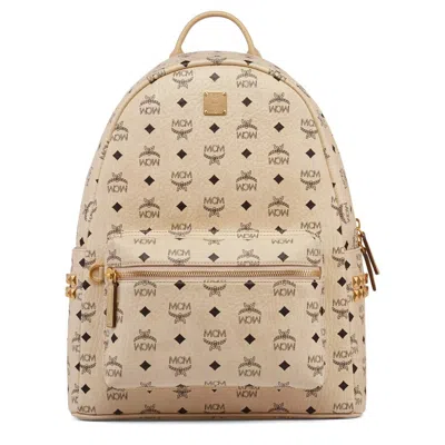 Mcm Backpack Stark In Visetos In Sand