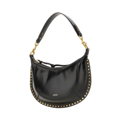Isabel Marant Black Leather Naoko Shoulder Bag In Black
