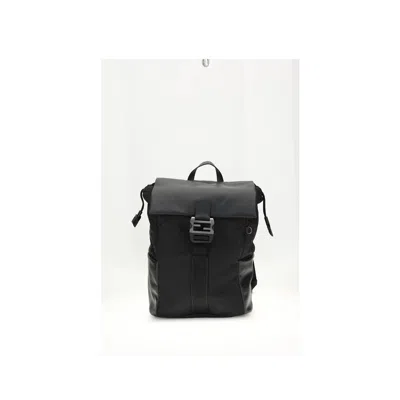 Fendi Nylon Flux Backpack In Black