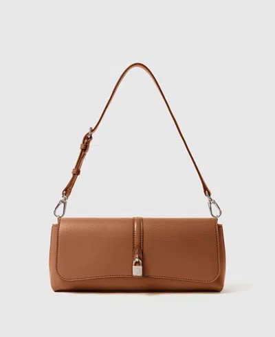Stella Mccartney Ryder Padlock-detail Shoulder Bag In Brown
