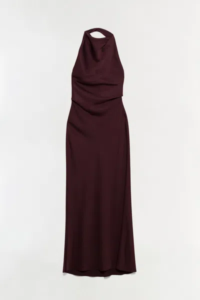 Simkhai Womens Mahogany Reannon Draped Woven Gown In Brown