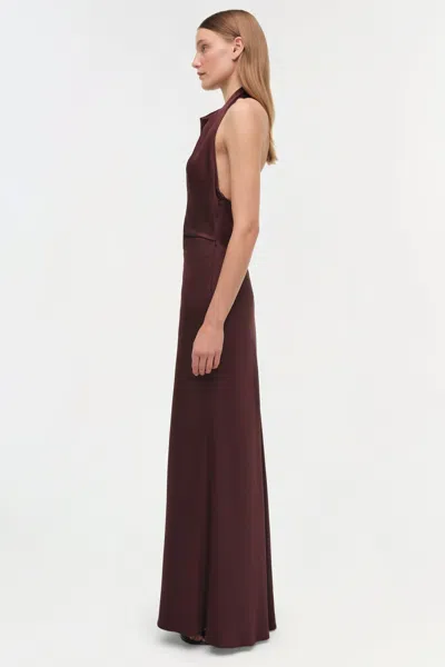Simkhai Womens Mahogany Reannon Draped Woven Gown In Brown