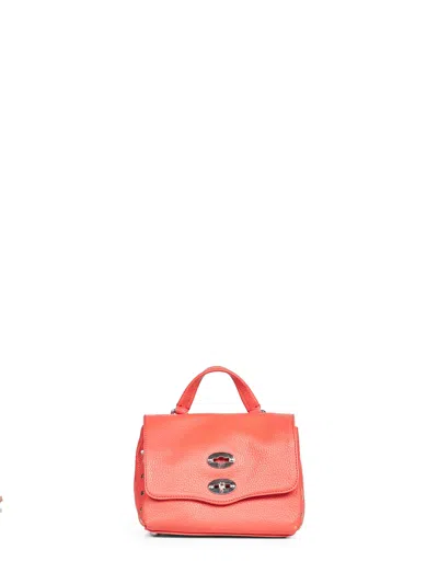 Zanellato Red Reggiana Baby Postina Handbag In Orange