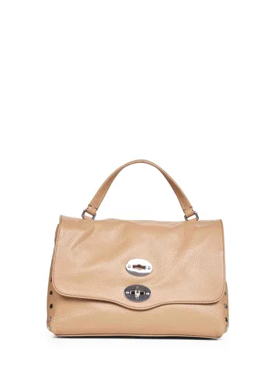 Zanellato Brown Cantucci Small Postina Handbag In Orange