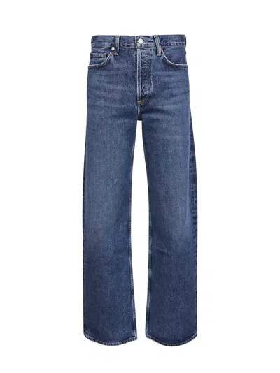 Agolde Blue Regenerative Denim Arc 32" Jeans In Blue