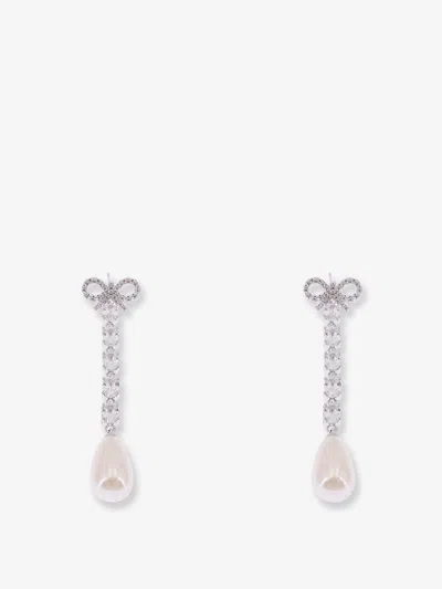 Self-portrait Brass Earrings In Silver