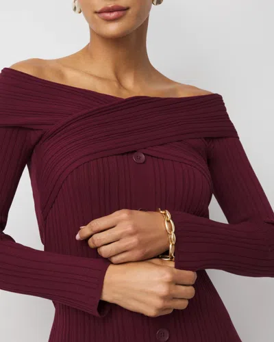 White House Black Market Off-the-shoulder Sweater Dress
